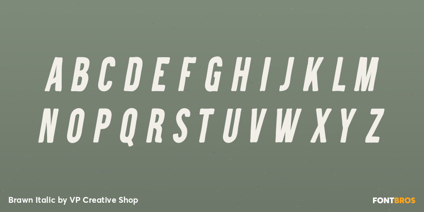 Brawn Italic Font Poster #3