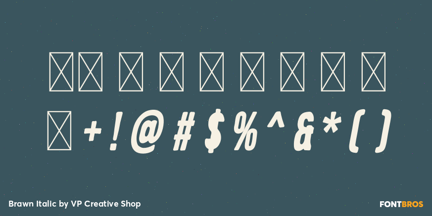 Brawn Italic Font Poster #4