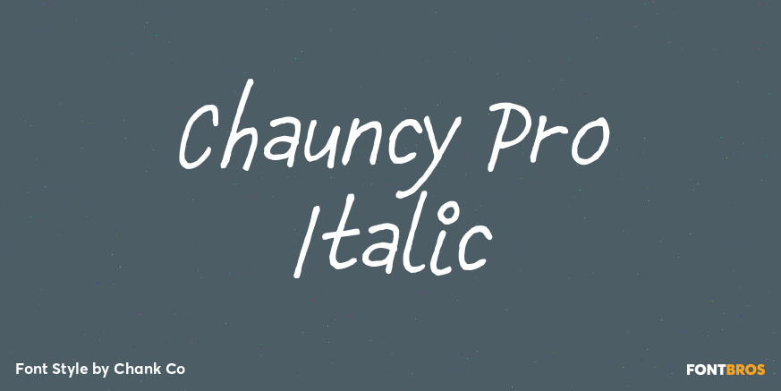 Chauncy Pro Italic Poster