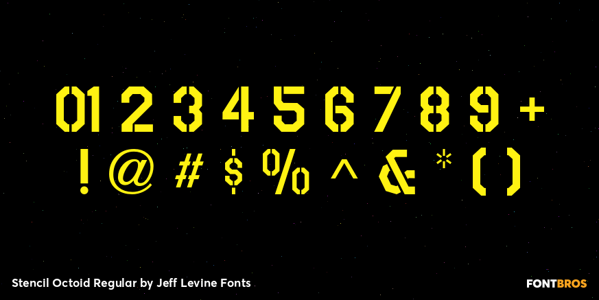 Stencil Octoid Regular Font Poster #4