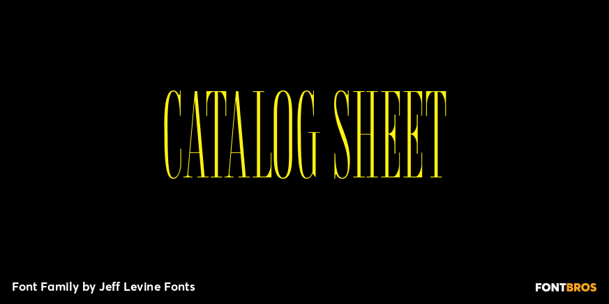 Catalog Sheet Font Poster #1