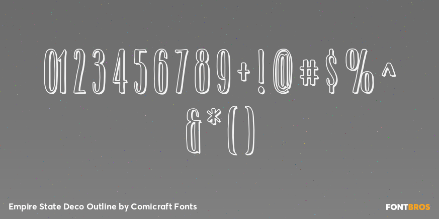 Empire State Deco Outline Font Poster #4