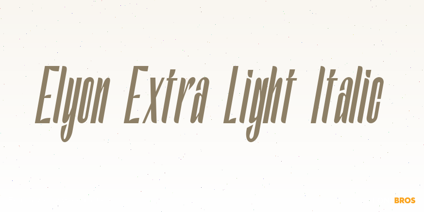Elyon Extra Light Italic Poster