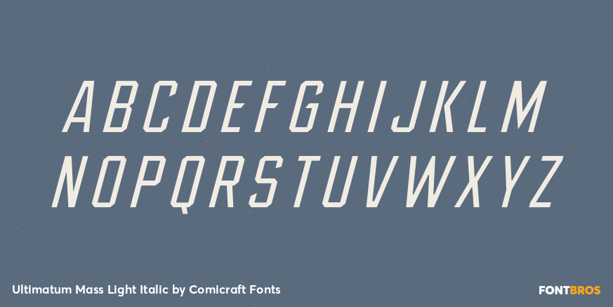 Ultimatum Mass Light Italic Font Poster #2