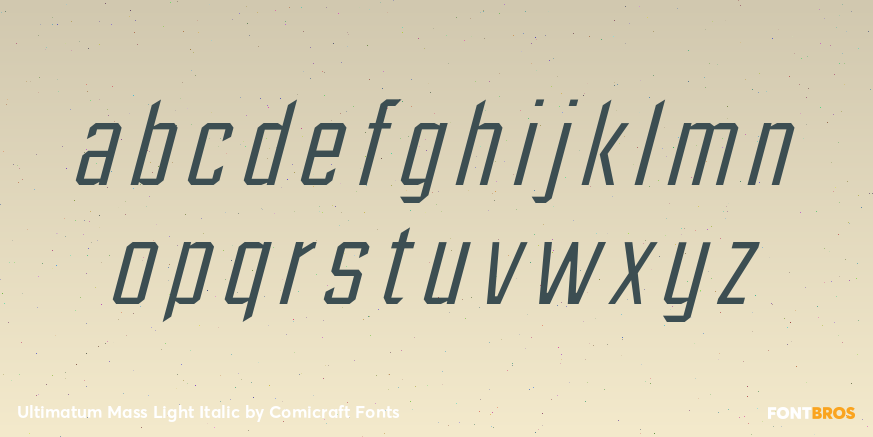 Ultimatum Mass Light Italic Font Poster #3