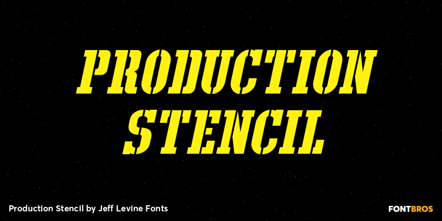 Production Stencil Font Poster #1