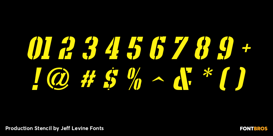 Production Stencil Font Poster #4