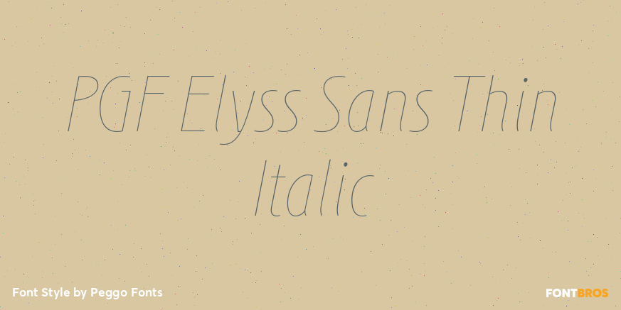 PGF Elyss Sans Thin Italic Poster