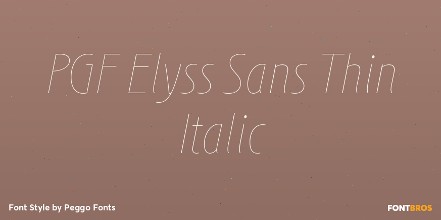PGF Elyss Sans Thin Italic Poster