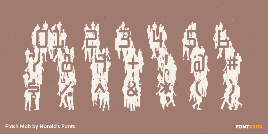 Flash Mob Font Poster #4