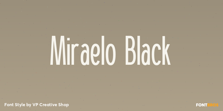 Miraelo Black Font Poster #1