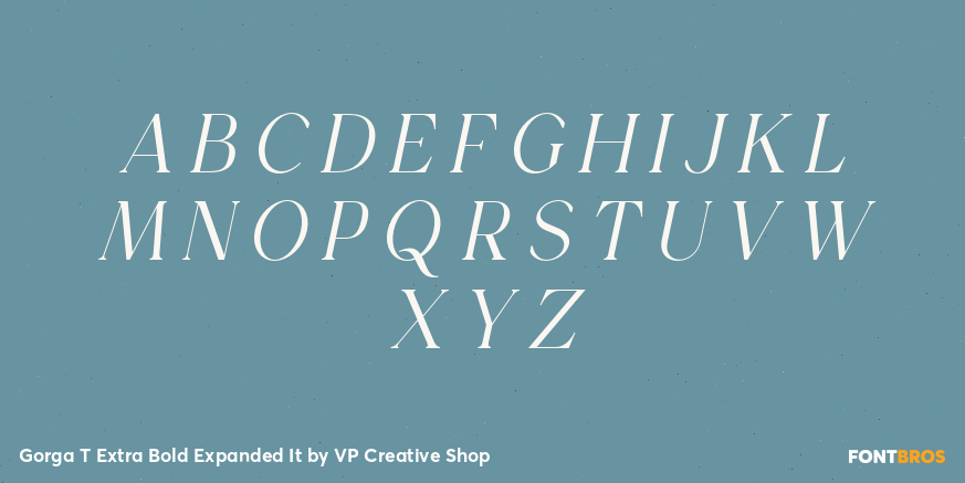 Gorga T Extra Bold Expanded It Font Poster #2