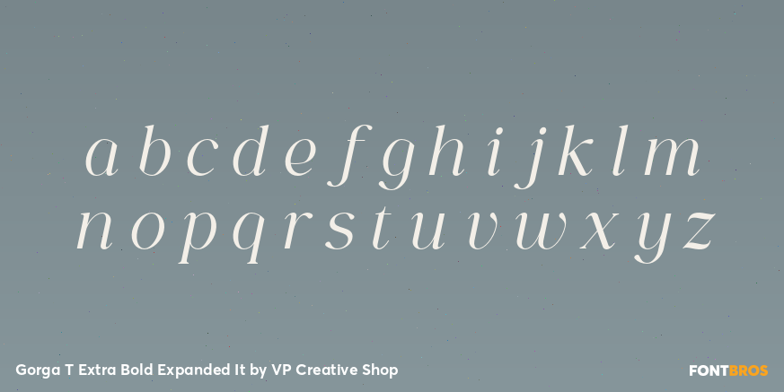 Gorga T Extra Bold Expanded It Font Poster #3
