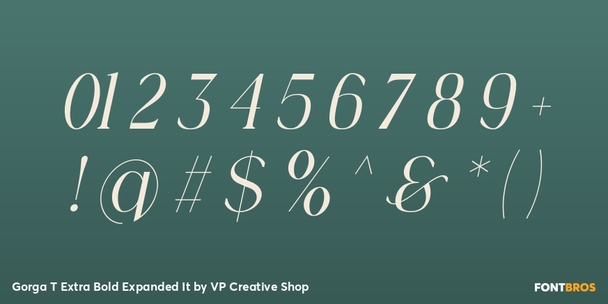 Gorga T Extra Bold Expanded It Font Poster #4
