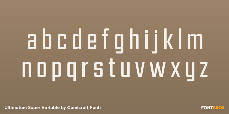Ultimatum Super Variable Font Poster #3