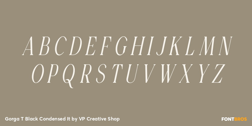 Gorga T Black Condensed It Font Poster #2