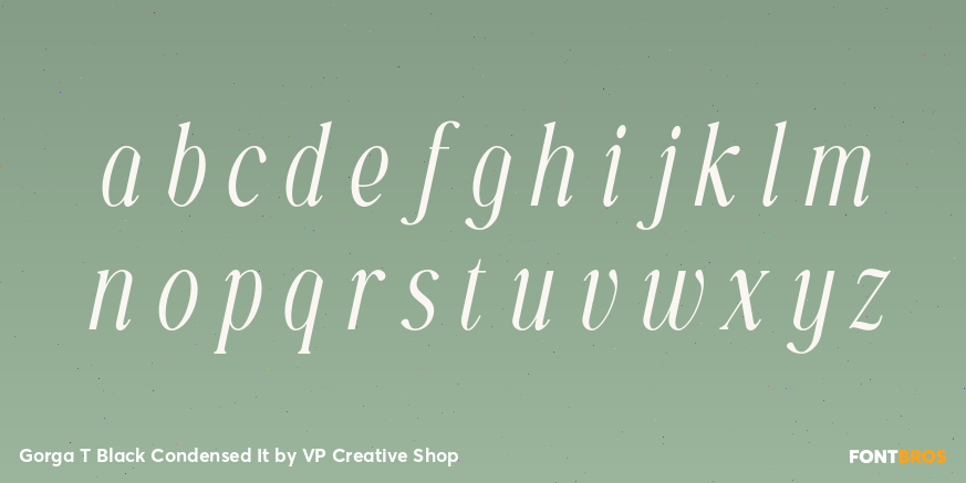 Gorga T Black Condensed It Font Poster #3