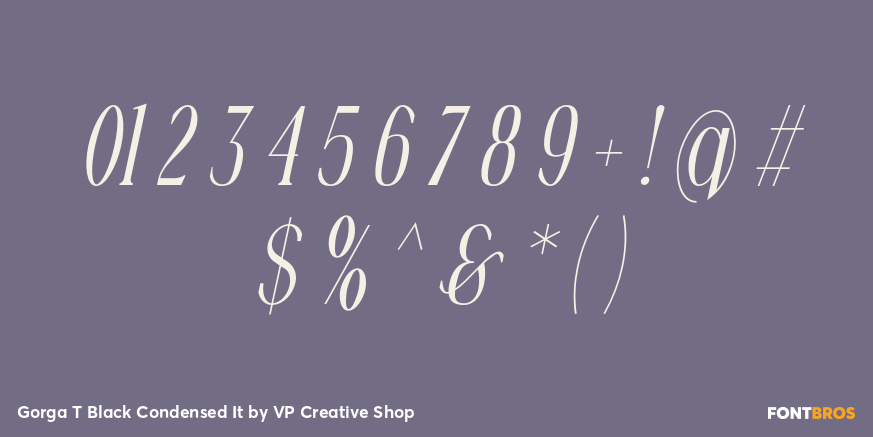 Gorga T Black Condensed It Font Poster #4
