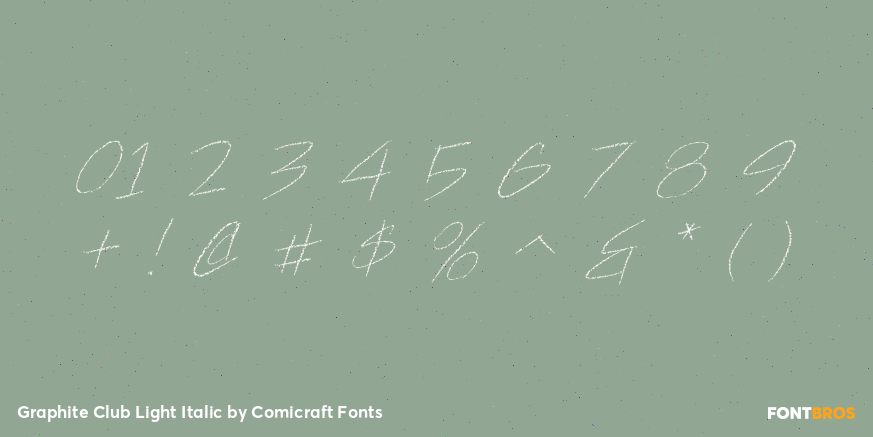 Graphite Club Light Italic Font Poster #4