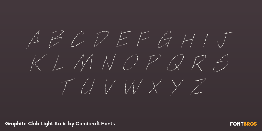 Graphite Club Light Italic Font Poster #3