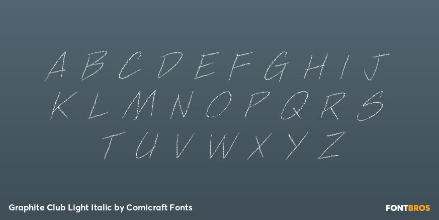 Graphite Club Light Italic Font Poster #3