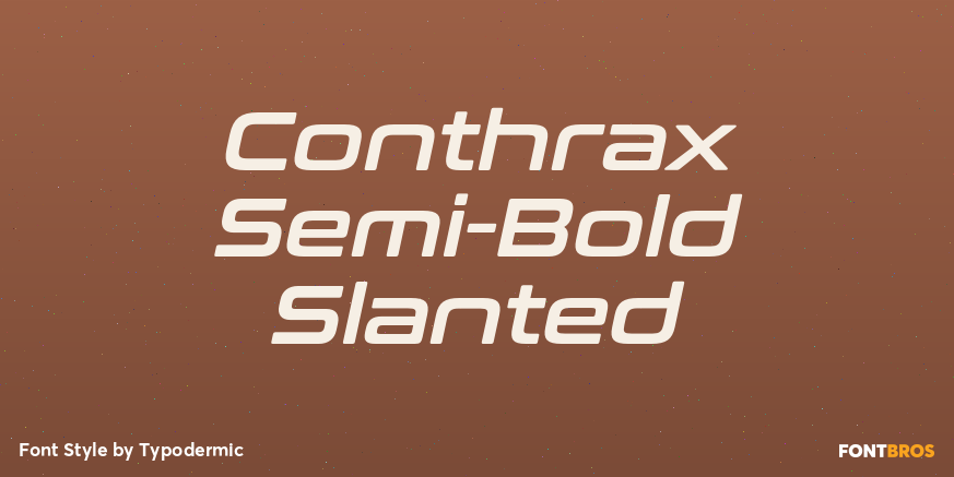 Conthrax Semi-Bold Slanted Poster