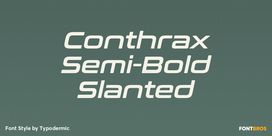 Conthrax Semi-Bold Slanted Poster