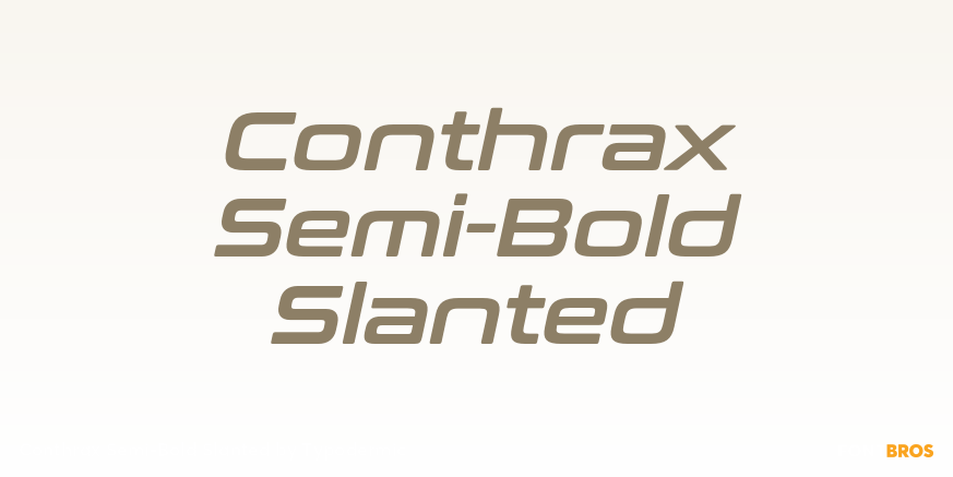 Conthrax Semi-Bold Slanted Poster