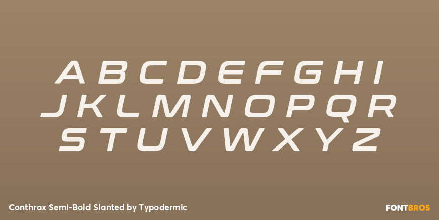 Conthrax Semi-Bold Slanted Font Poster #2