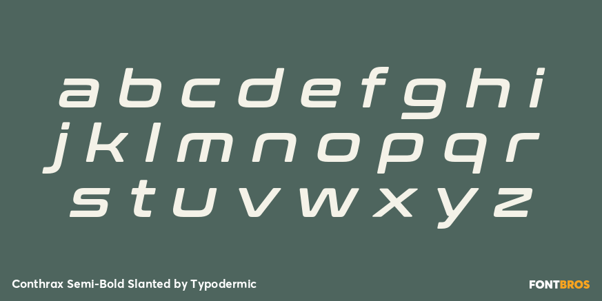 Conthrax Semi-Bold Slanted Font Poster #3