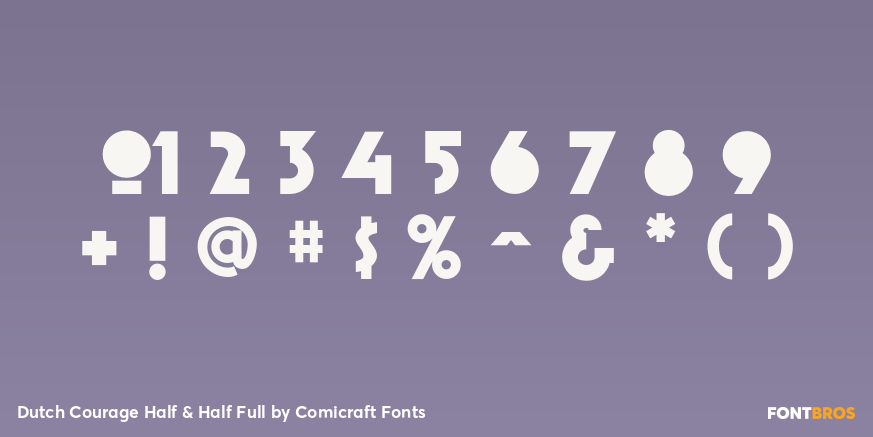 Dutch Courage Half & Half Full Font Poster #1