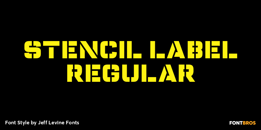 Stencil Label Regular Font Poster #1