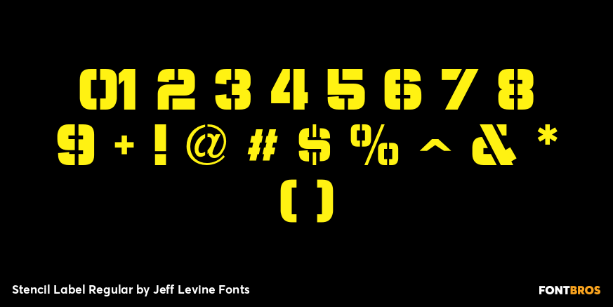 Stencil Label Regular Font Poster #4