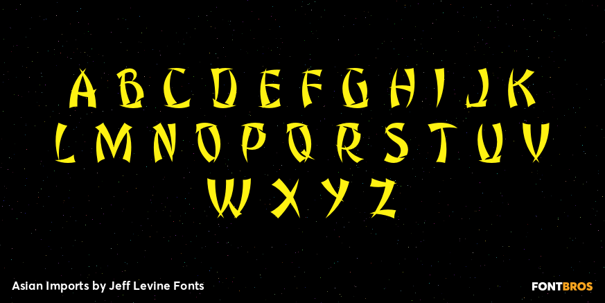 Asian Imports Font Poster #3