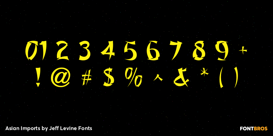 Asian Imports Font Poster #4