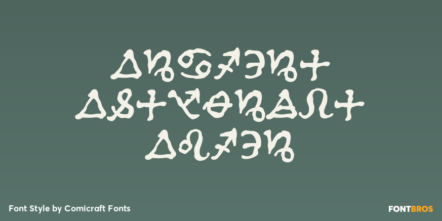 Ancient Astronaut Alien Font Poster #1