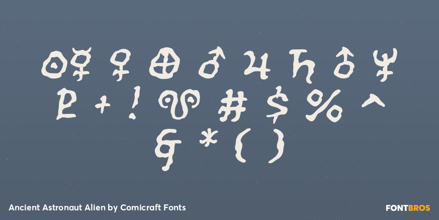 Ancient Astronaut Alien Font Poster #4
