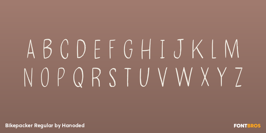 Bikepacker Regular Font Poster #1