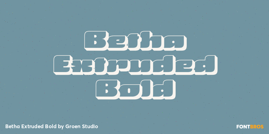 Betha Extruded Bold Poster
