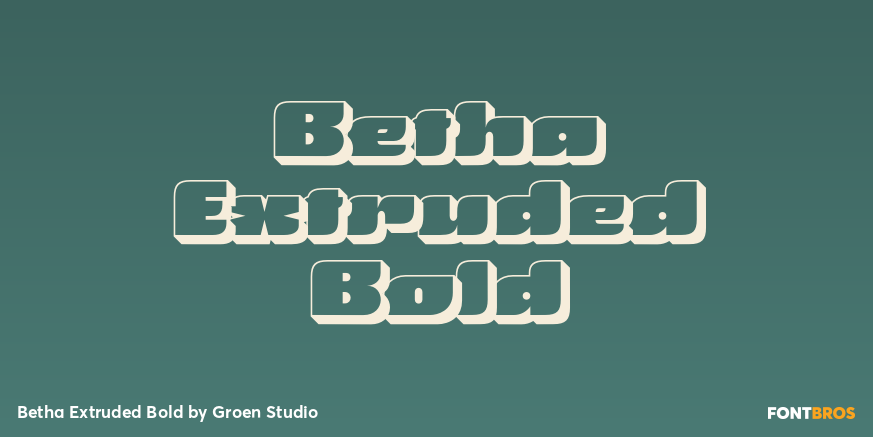 Betha Extruded Bold Poster