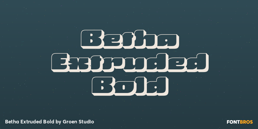 Betha Extruded Bold Poster