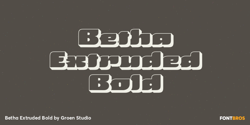Betha Extruded Bold Poster