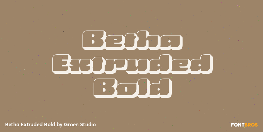 Betha Extruded Bold Poster