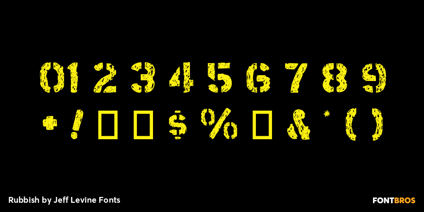 Rubbish Font Poster #1