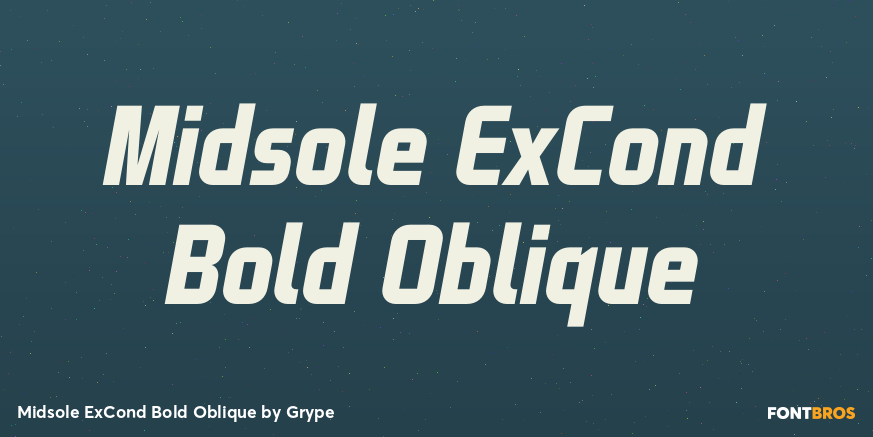 Midsole ExCond Bold Oblique Font Poster #1
