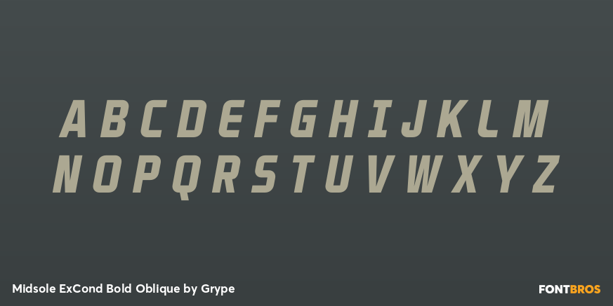 Midsole ExCond Bold Oblique Font Poster #2