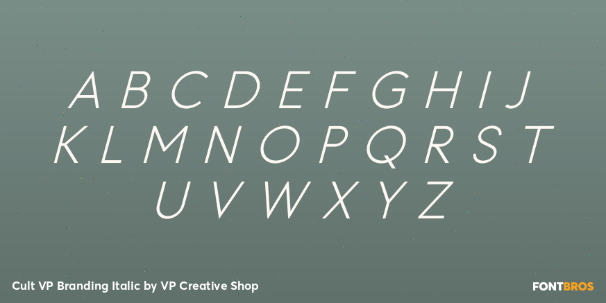 Cult VP Branding Italic Font Poster #2