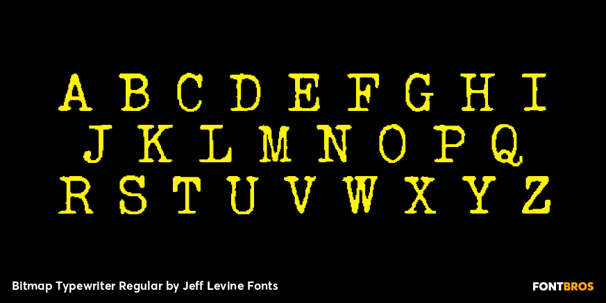 Bitmap Typewriter Regular Font Poster #2
