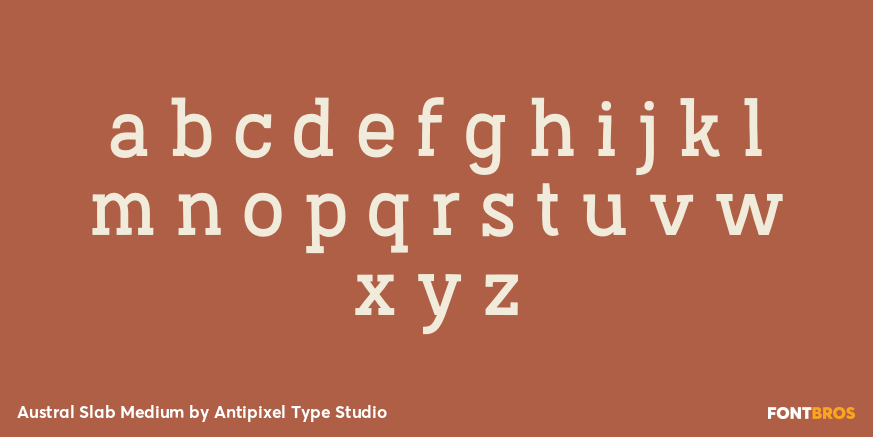 Austral Slab Medium Font Poster #3