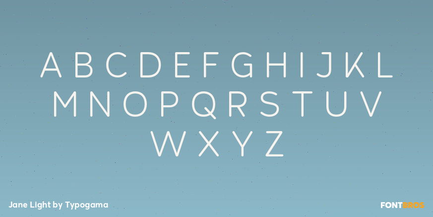 Jane Light Font Poster #2